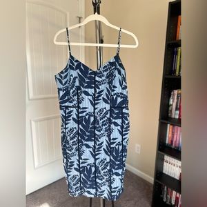 Banana Republic Floral Sun Dress - Blue Size 10 Mid Thigh Length! Ships Today!